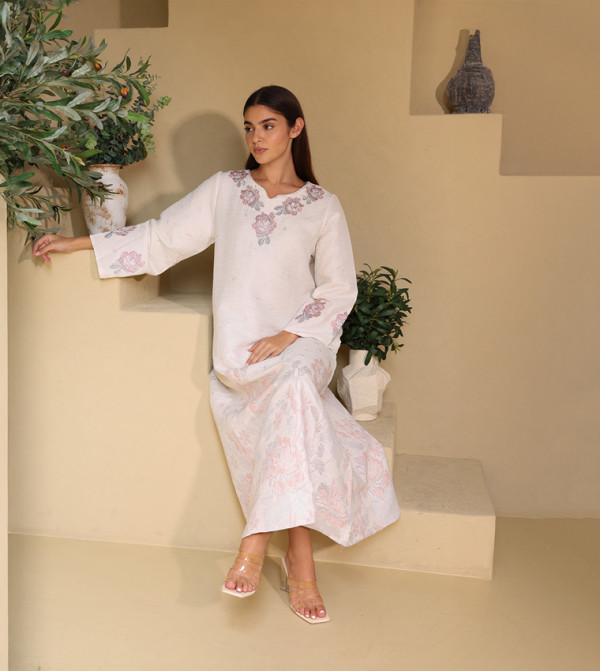  Embellished Long Sleeves Jalabiya