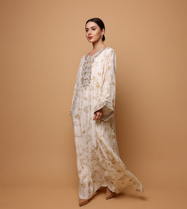 SHADEN Embroidered Flared Sleeves Jalabiya