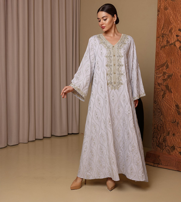 HADEEL Embellished Flared Sleeves Jalabiya