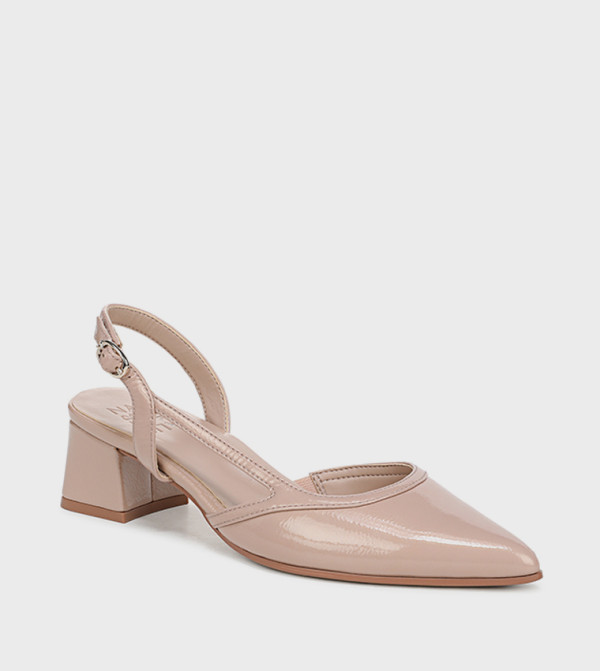 MILA Pointed Toe Block Heel Pumps