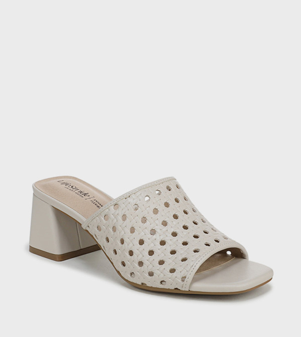 COLETTE3 Textured Block Heel Sandals 