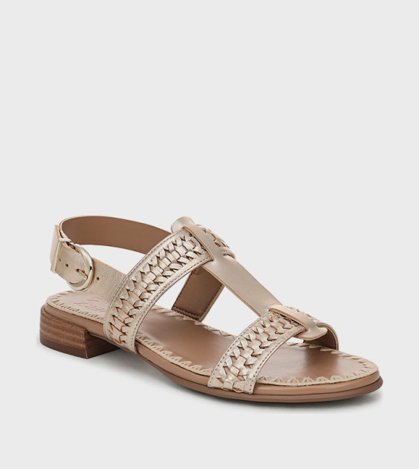 NANIA Braided Slingback Heeled Sandals