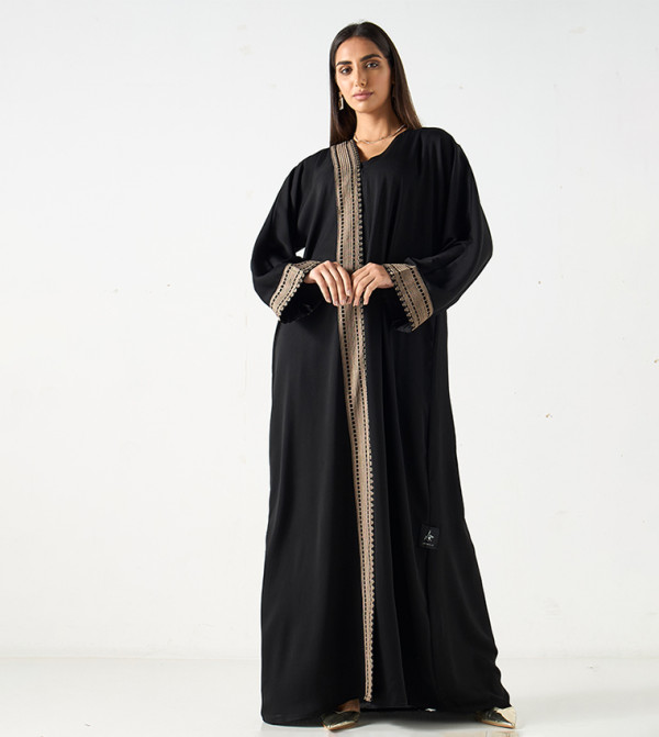 Embroidered Flared Sleeves Abaya
