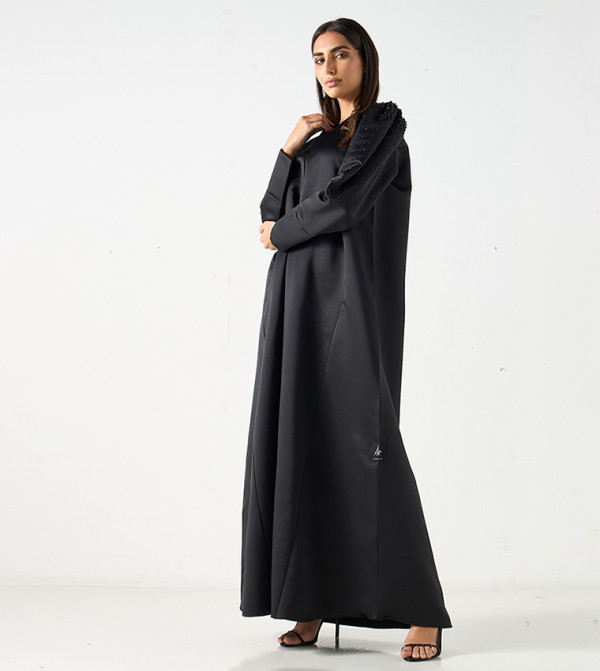 Crystal Embellished Long Sleeves Abaya