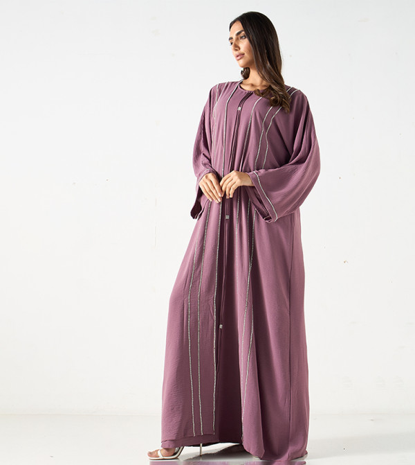 Embellished Flared Sleeves Abaya