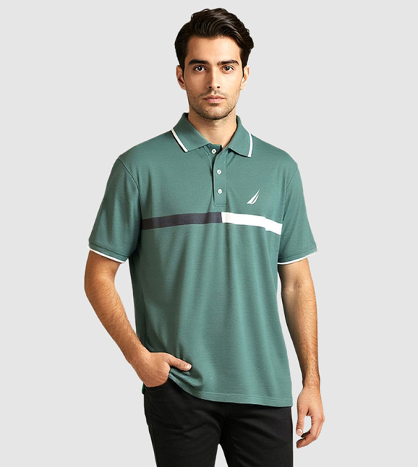Color Block Regular Fit Polo T-Shirt