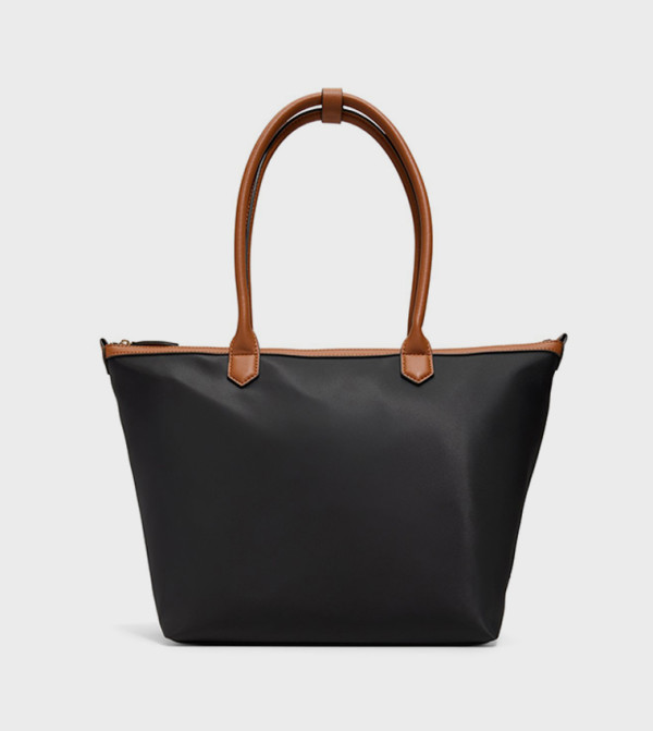 JETTIE Contrast Detail Tote Bag
