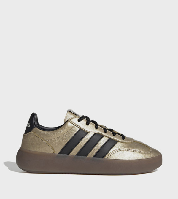 BARREDA DECODE LUX Metallic Stripe Detail Lace-Up Sneakers