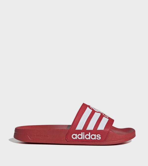 ADILETTE Liverpool Shower Logo Detail Open Toe Slides