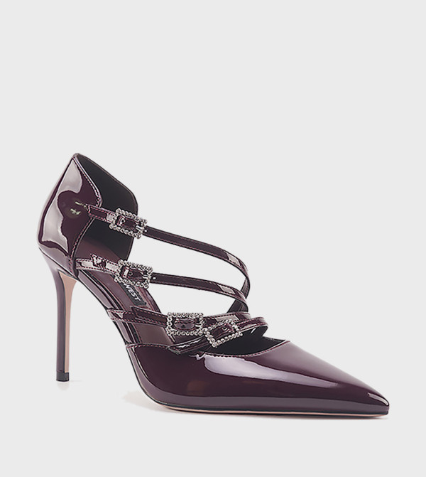 JULINT Buckle Detail Strappy Pumps