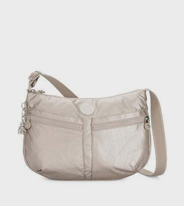 Izellah Logo Detail Crossbody Bag with Keychain