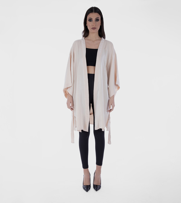 Embroider Kimono with Tie Waist