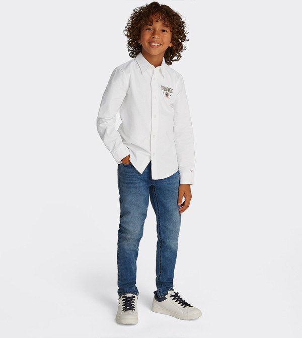 Logo Embroidered Long Sleeves Shirt