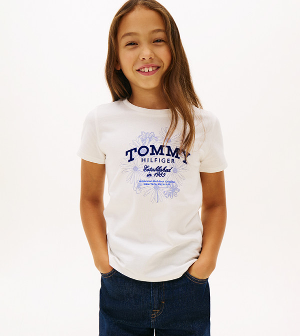 Logo Printed Crew Neck T-Shirt