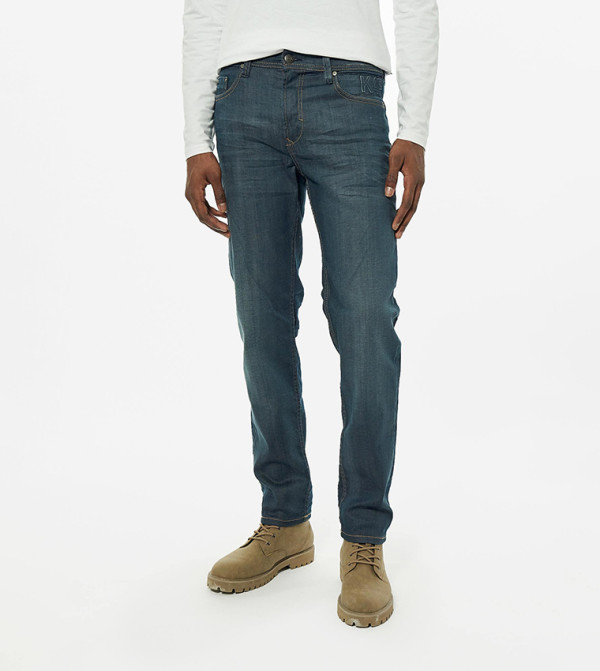 Mid-Rise Straight Fit Jeans