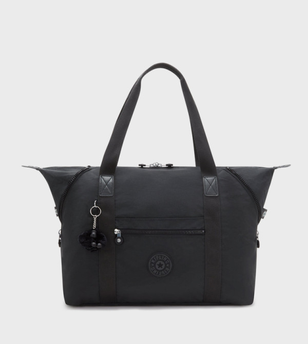 Art Logo Detail Tote Bag with Keychain