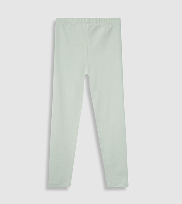 Solid Elastic Waist Leggings