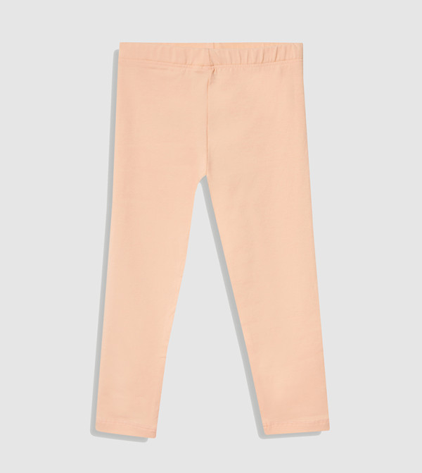 Solid Elastic Waist Leggings
