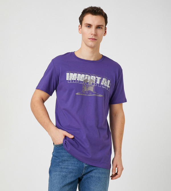 Printed Crew Neck Slim Fit T-Shirt