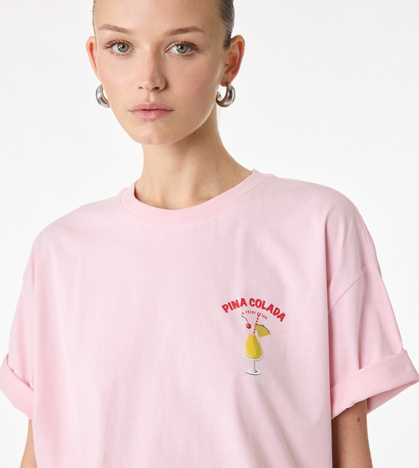 Back Printed Short Sleeves T-Shirt