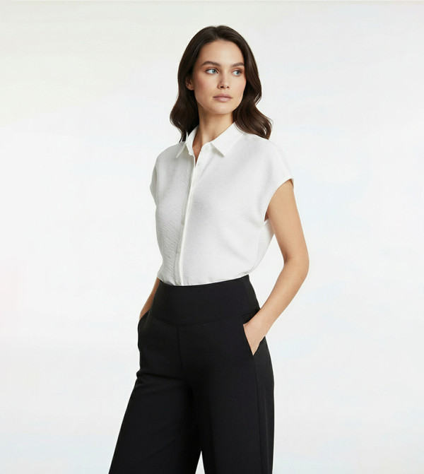 قميص فيسكوز كم قصير 