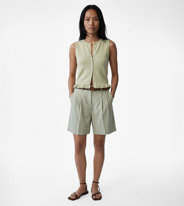 Sleeveless Ruffle Top