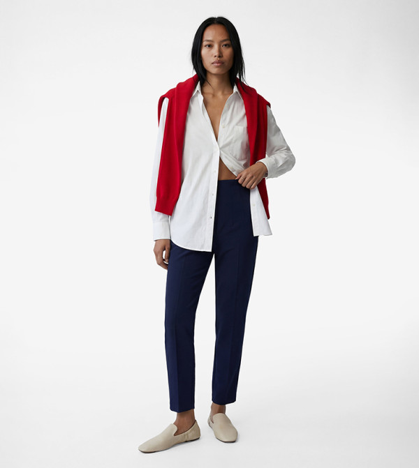 Solid Slim Fit Pants