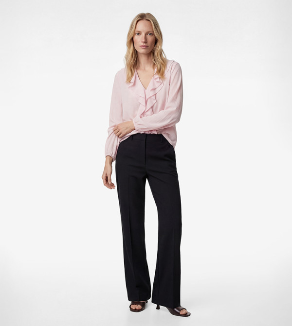 Ruffled Long Sleeves Top