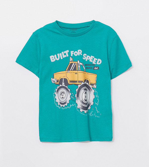 Boys Crew Neck Printed T-Shirt