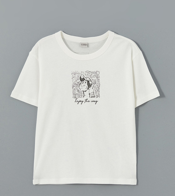 Printed Short Sleeves Casual T-Shirt