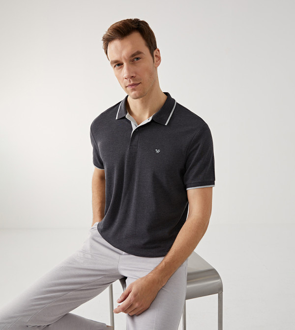 Logo Detail Short Sleeves Polo T-Shirt