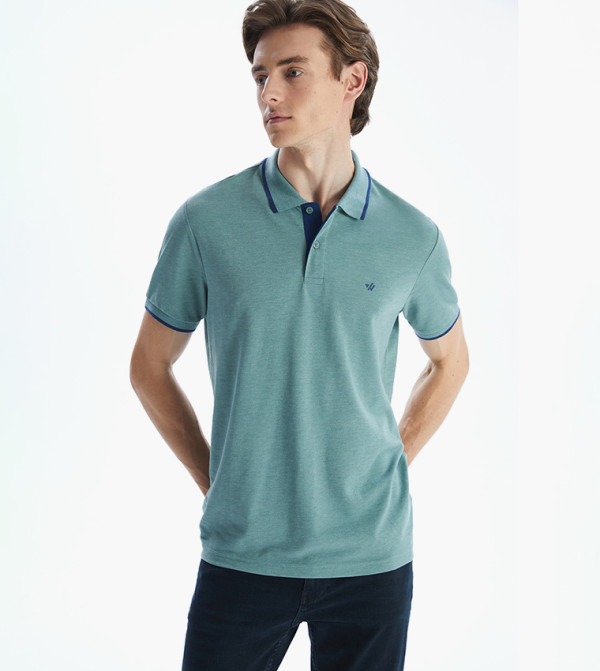 Solid Short Sleeves Pique Polo T-Shirt
