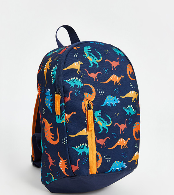 Dinosaur Printed Front Pocket Backpack
