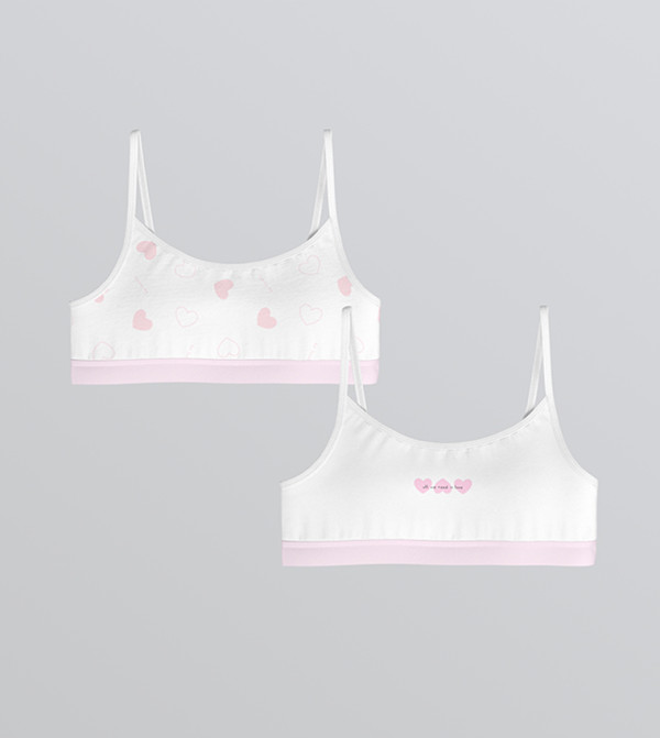 Pack of 2 Printed Bustier Tops