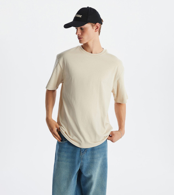 Solid Crew Neck T-Shirt