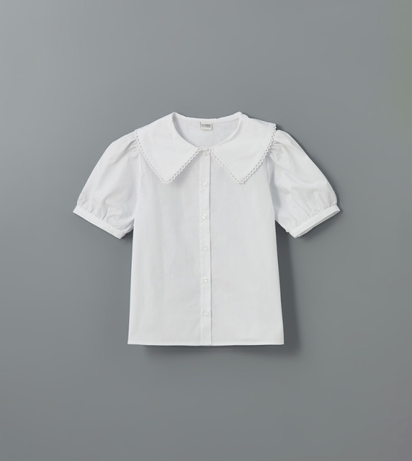 Window Embroidered Regular Fit Poplin Shirt