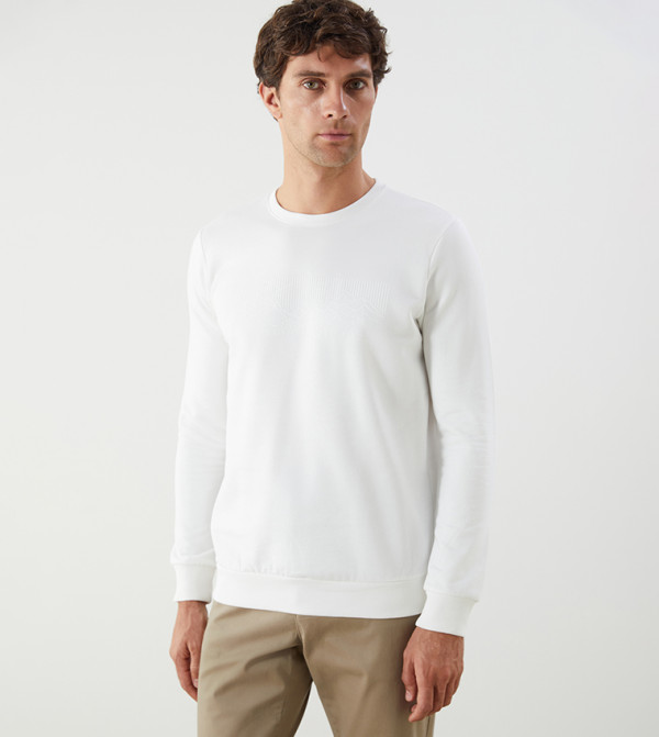 Printed Crew Neck Sweatshirt