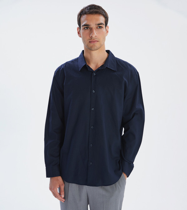 Solid Long Sleeves Casual Shirt