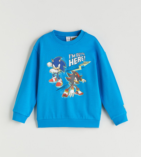 Printed Crew Neck Sweatshirt