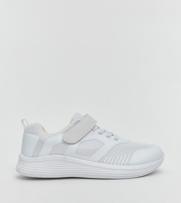 Mesh Detail Velcro Closure Sneakers