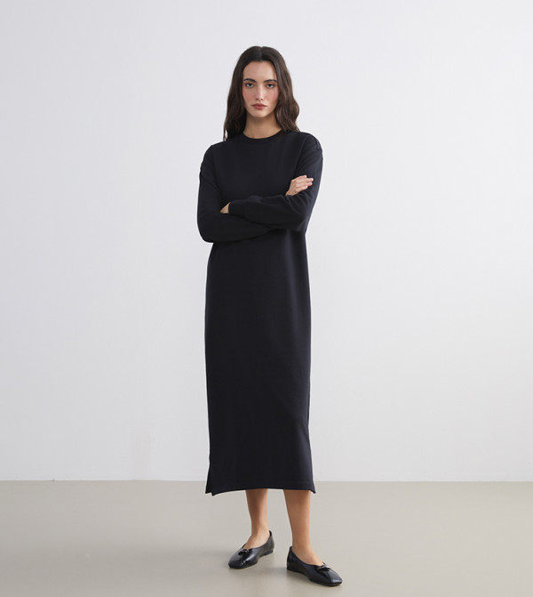 Long sleeve Jersey Midi Dress
