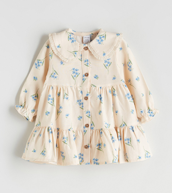 Printed Woven Tiered Dress