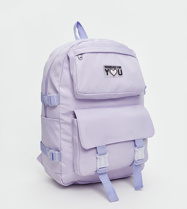 Appliqued Multi-Pocket Backpack