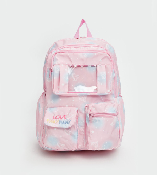 Printed Multi-Compartment Backpack