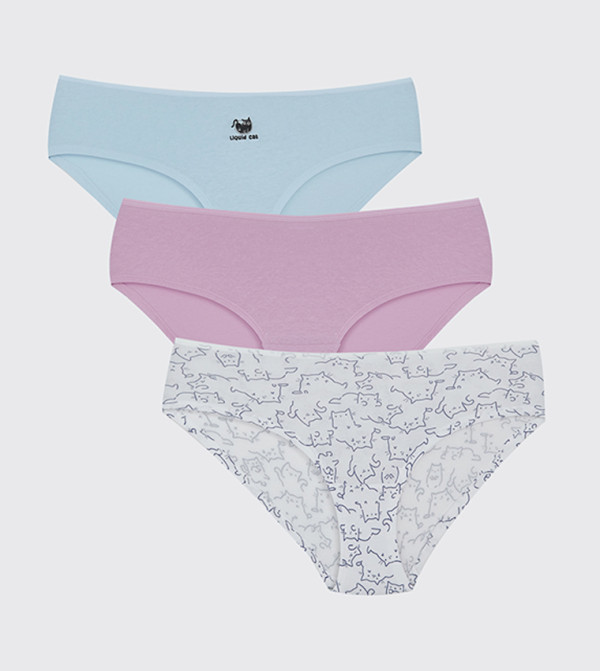 3-Pack Printed Bikini Briefs