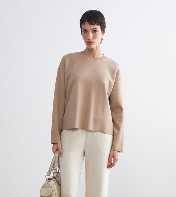 Solid Long Sleeves Sweatshirt