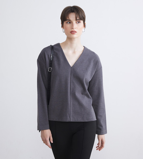 Solid Long Sleeves Top