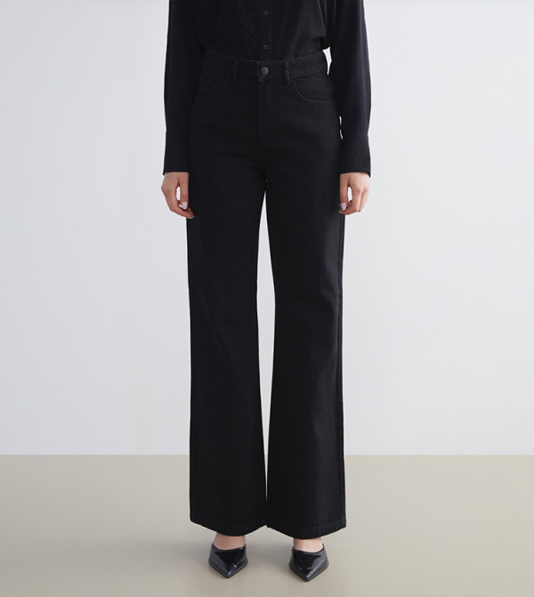 Washed High Waist Wide Leg Jeans