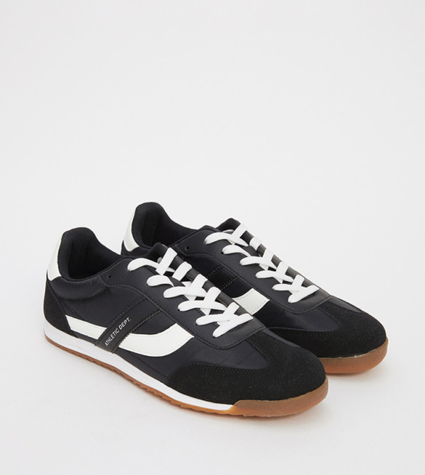 Color Block Lace-Up Sneakers