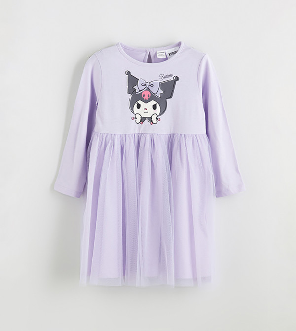 Kuromi Printed Long Sleeves Dress